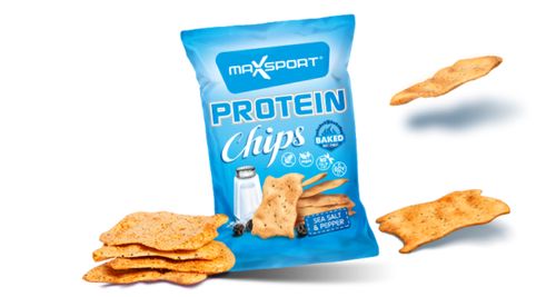 MAX SPORT s r.o. Protein Chips 45 g Příchuť: Mořská sůl a koření
