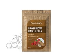 Protein&Co. Proteinové kaše s chia 80 g – 4 příchutě Příchuť 1: Arašídy s brusinkami, Váha: 80 g
